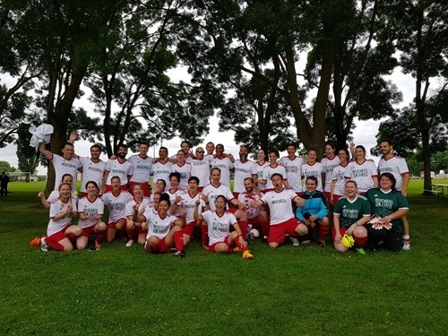 Mens and ladies teams together