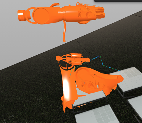 Poorly positioned geometry, the default from importing a rigged Collada scene
