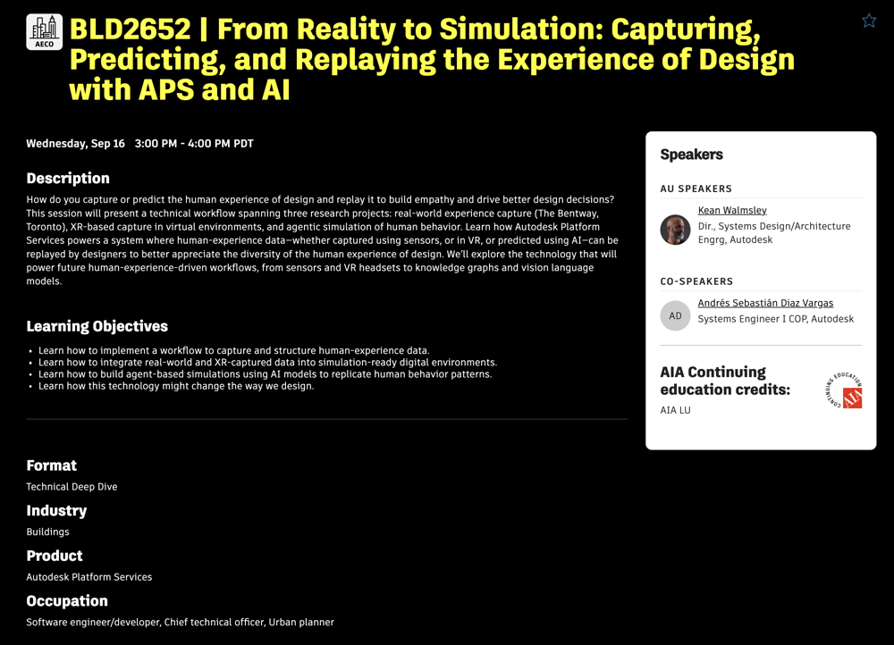 Our activities at Autodesk University 2026