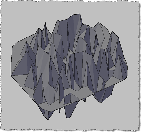 3D conceptual display of our triangulated mesh