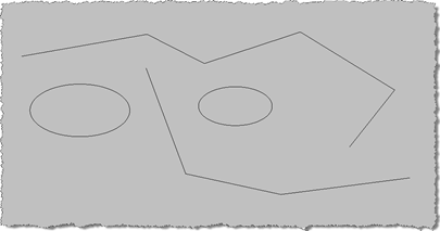 Standard display of lines and circles