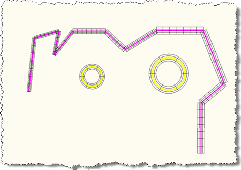 Our overruled lines and circles with varying profile radii