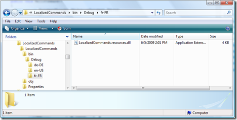 Directory structure with resource DLLs