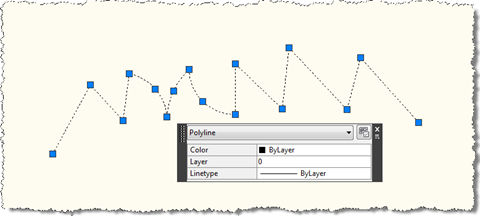 Our polyline showing grips