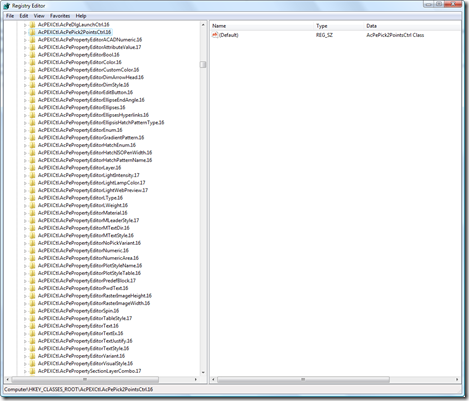 Various AcPEXCtl ProgIds in the Registry