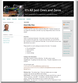 New Autodesk Vault Developer Blog - It's All Just Ones And Zeros