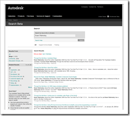 Autodesk Search Beta vanity search