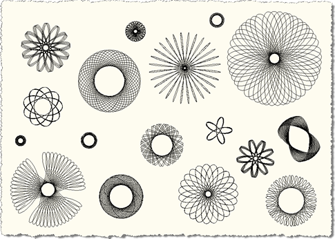 Various Spirographs in AutoCAD