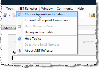 Launching the assembly decompilation