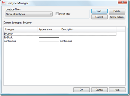 No linetypes loaded (nothing up my sleeves)