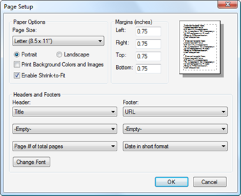 Page setup for our Layer Report