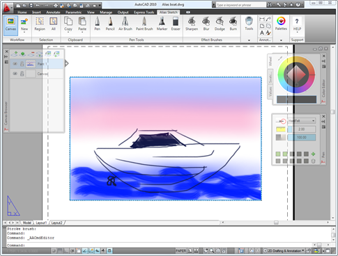 Alias Sketch of a boat
