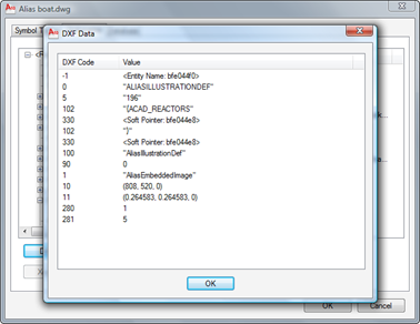 Our definition's DXF data