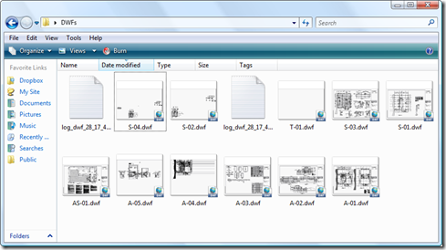 Our output DWF files