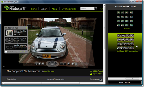 Browsing Photosynth 5