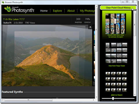 Browsing Photosynth with WPF 2