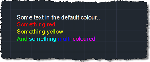 Our multi-coloured mtext with different cases