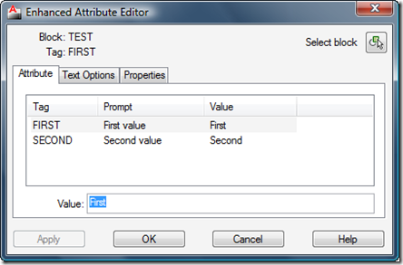 Editing attributes with standard order