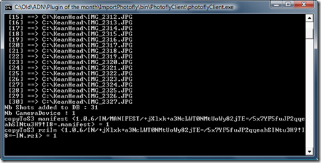 The command-line executable in action