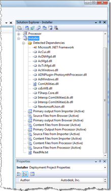 Our newly created Installer project