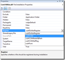 ComUtilities-dll installation properties