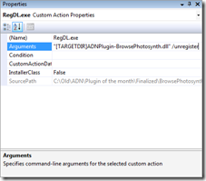 Add our custom uninstall action