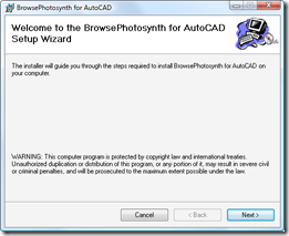 First page of our installer