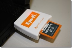 Eye-Fi card in USB reader