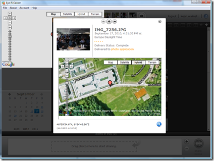 Eye-Fi geotagging in action