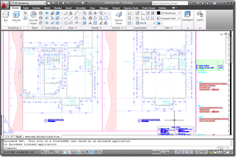 Working on a fairly typical drawing