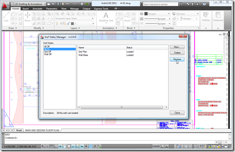 XrefStates dialog inside AutoCAD
