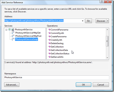 Our Photosynth web service