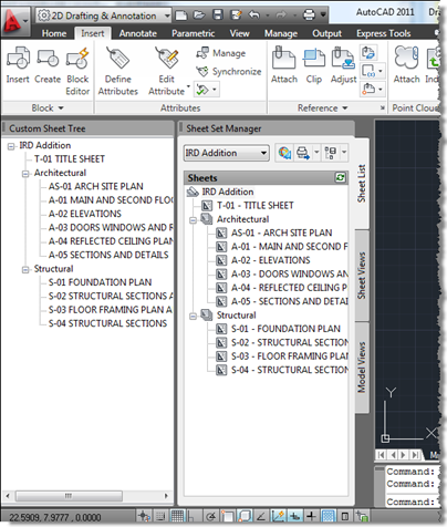 Custom Sheet Tree vs. Sheet Set Manager