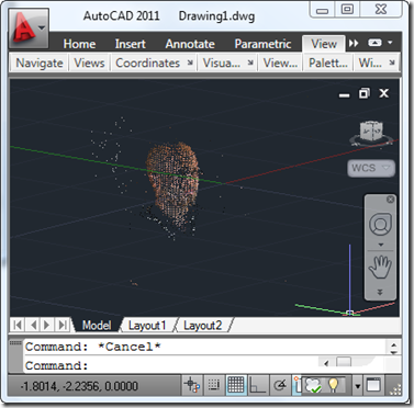 Kean's head in AutoCAD