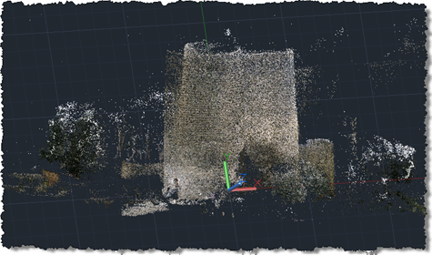 Castle point cloud in AutoCAD 2011