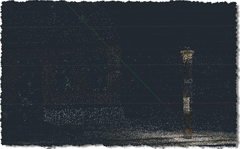 Flood column point cloud in AutoCAD 2011