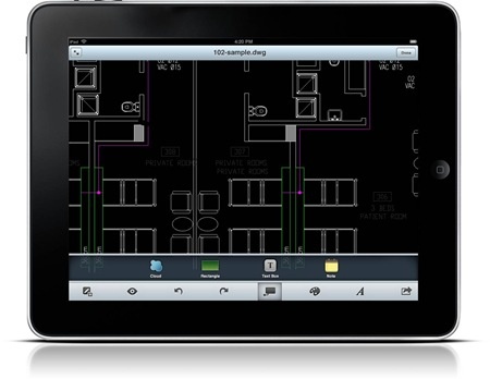 AutoCAD WS on iPad