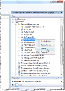 Excluding a few core files