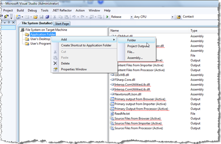 Add a new folder for Install files