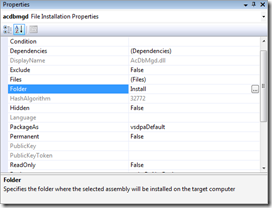 Change AcDbMgd-dll to install to our sub-folder