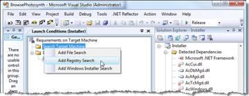Adding a Registry search