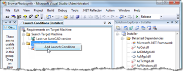 Adding a launch condition