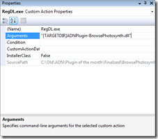 Add our custom install action