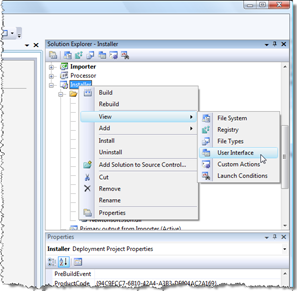 View the user interface options