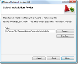 Select the installation location