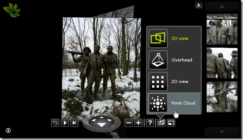 Vietnam Memorial Statue - viewing its point cloud