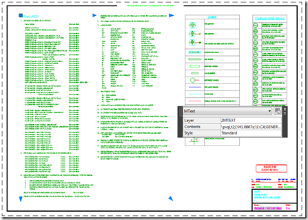 Selected multi-column MText