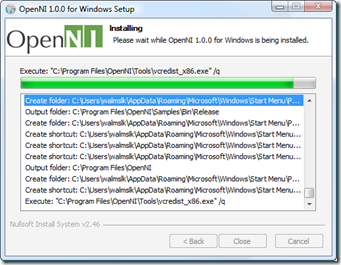 Installing OpenNI