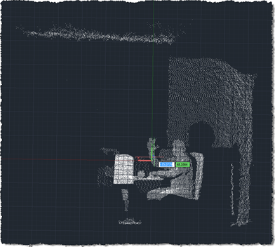 Dynamic preview of Kinect-generated points