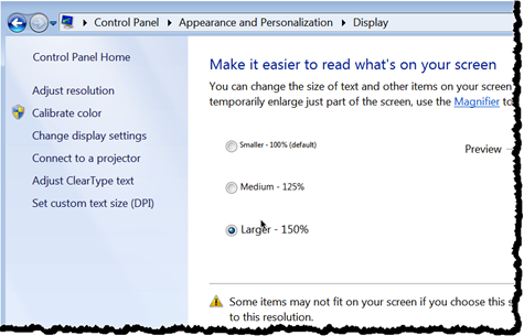 Win7 DPI Scaling Win7 DPI Scaling